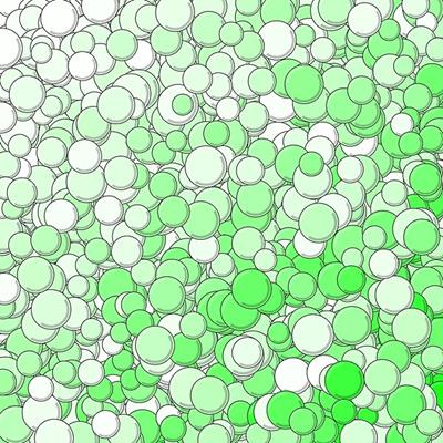 Green and White Bubbles