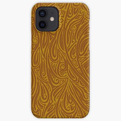 Swirling Abstract Line Art in Shades of Brown