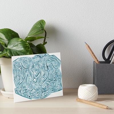 Abstract Blue Drawing