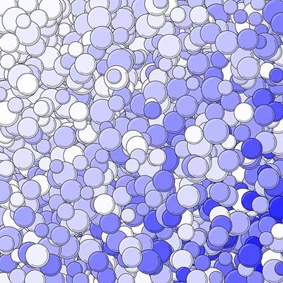 Blue and White Bubbles