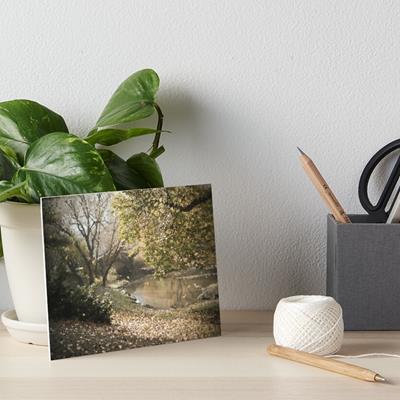 Bridge Over Pond In Autumn