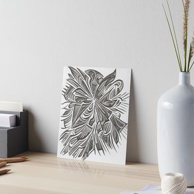 Exploding Grey Abstract Design