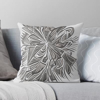 Exploding Grey Abstract Design