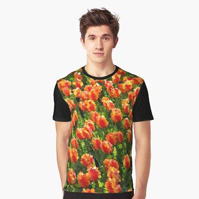 Field of Orange Tulips