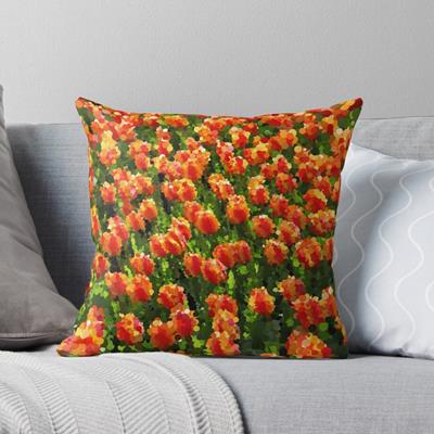 Field of Orange Tulips