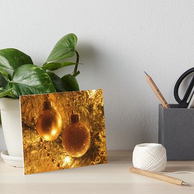 Golden Christmas Bulbs