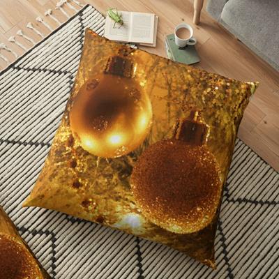 Golden Christmas Bulbs