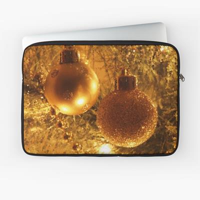 Golden Christmas Bulbs