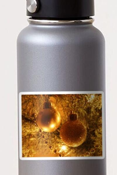 Golden Christmas Bulbs