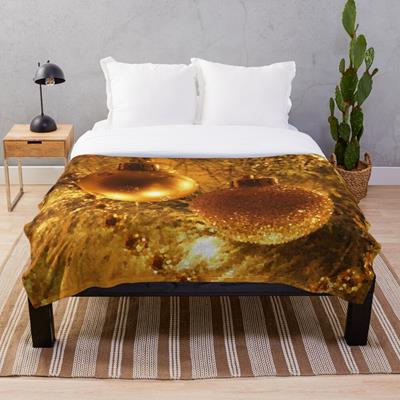 Golden Christmas Bulbs