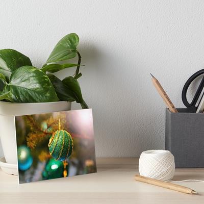 Green and Gold Christmas Baubles