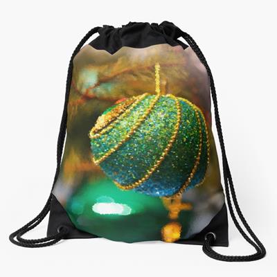 Green and Gold Christmas Baubles