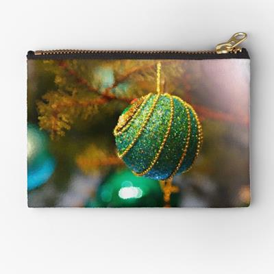 Green and Gold Christmas Baubles