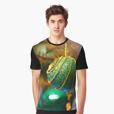 Green and Gold Christmas Baubles