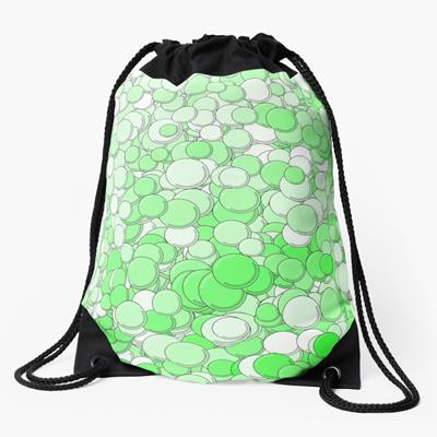 Green and White Bubbles