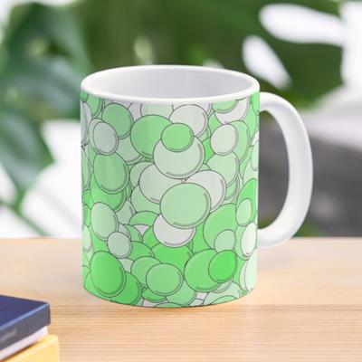 Green and White Bubbles
