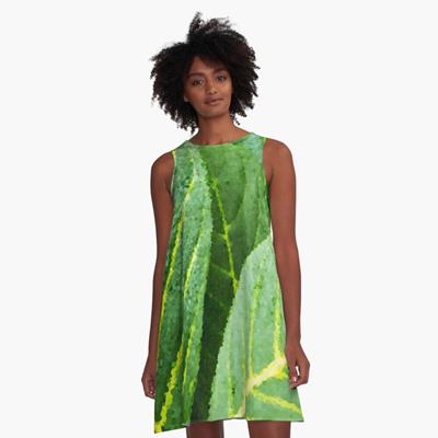 Green and Yellow Leaf Closeup