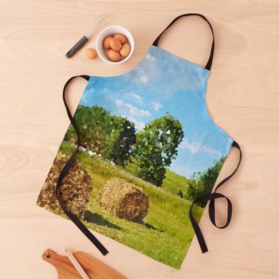 Hay Bales in Grassy Field