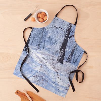 Impressionist Winter Forest Landscape