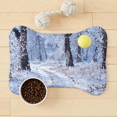 Impressionist Winter Forest Landscape