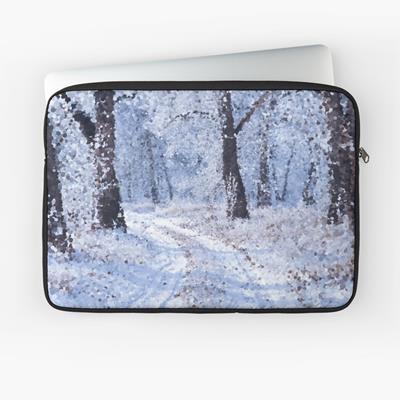 Impressionist Winter Forest Landscape
