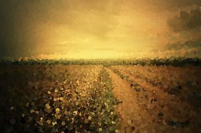 Impressionistic Peaceful Country Road