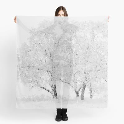 Impressionistic Snow Covered Tree
