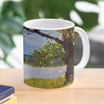 Leafy Tree on River Bank
