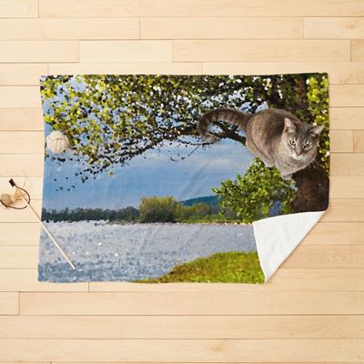 Leafy Tree on River Bank