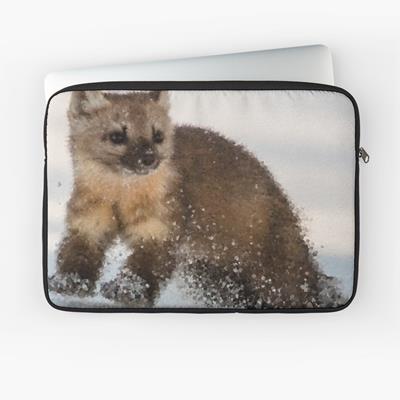 Marten Romping in the Snow