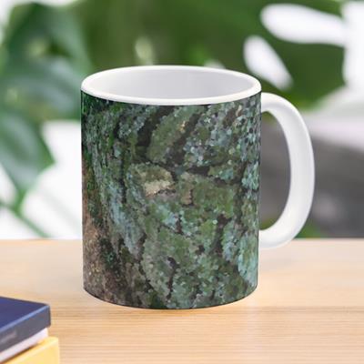 Mossy Stone Fenced Path Through the Woods