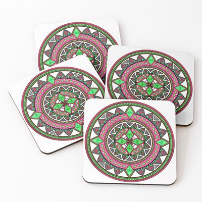 Pink and Green Mandala
