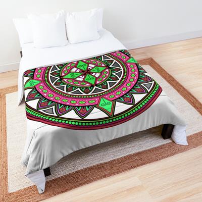 Pink and Green Mandala