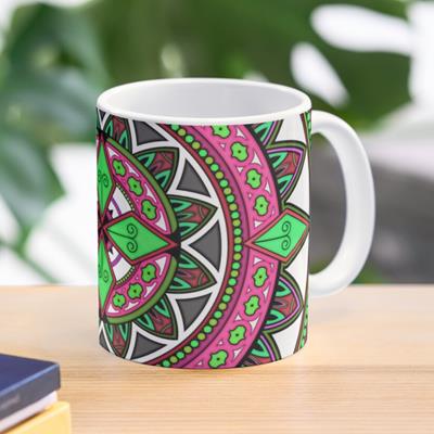 Pink and Green Mandala
