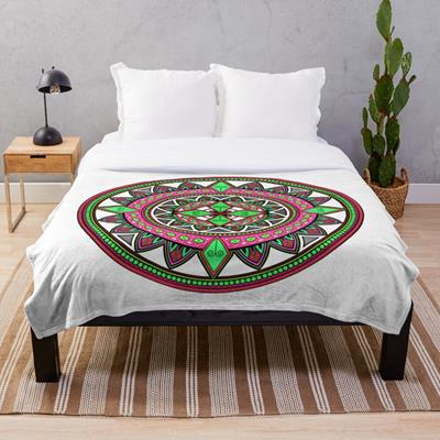 Pink and Green Mandala