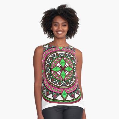 Pink and Green Mandala