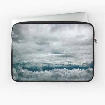 Puffy Clouds in Blue Sky