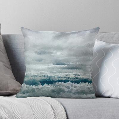 Puffy Clouds in Blue Sky