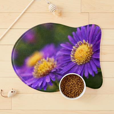Purple Flowers Against Greenery