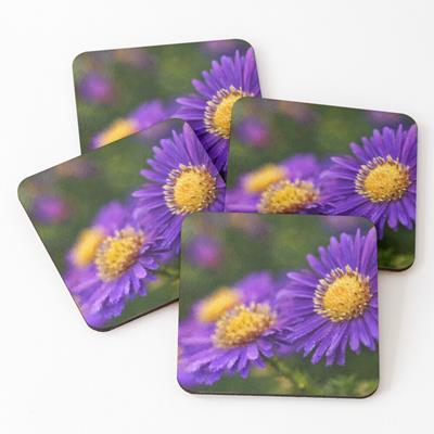Purple Flowers Against Greenery