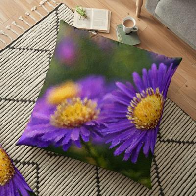 Purple Flowers Against Greenery