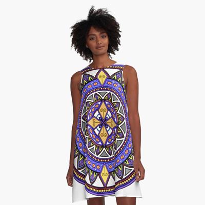Purple and Gold Mandala