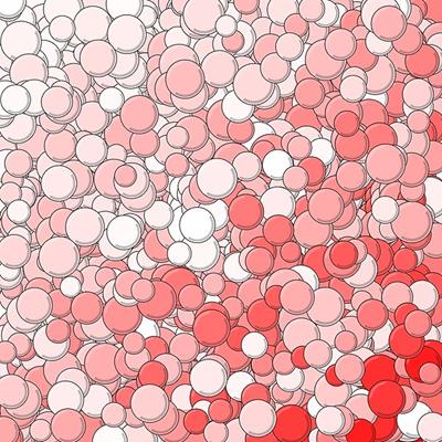 Red and White Bubbles