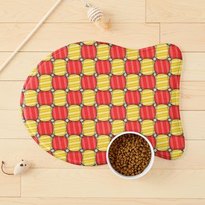 Red and Yellow Eye-Burning Fabric Pattern