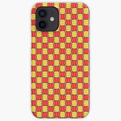 Red and Yellow Eye-Burning Fabric Pattern