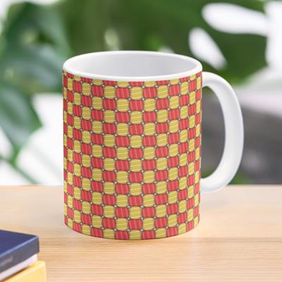 Red and Yellow Eye-Burning Fabric Pattern