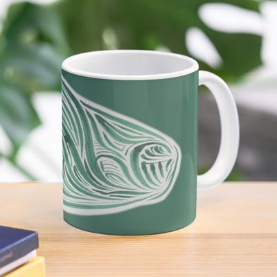 Rich Abstract Line Art in Blue-Green