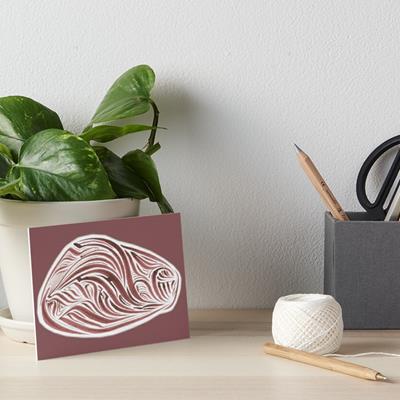 Rich Abstract Line Art in Brown