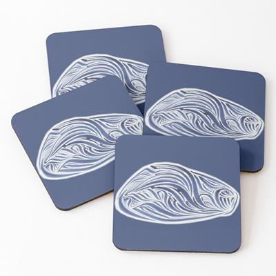 Rich Abstract Line Art in Dark Blue
