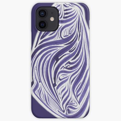 Rich Abstract Line Art in Dark Purple